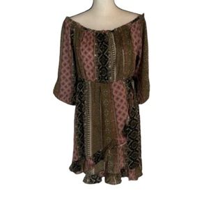 XL justify women’s off the shoulder ruffled dress puffed sleeves new with tags